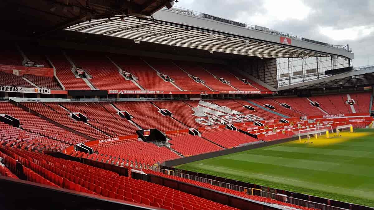The East Stand at Old Trafford stadium