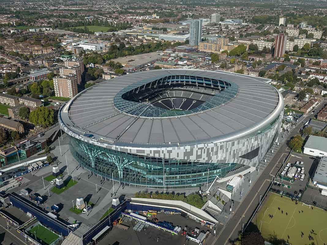 Tottenham Hotspur Stadium, London, taken from the north-east on 11 October 2022