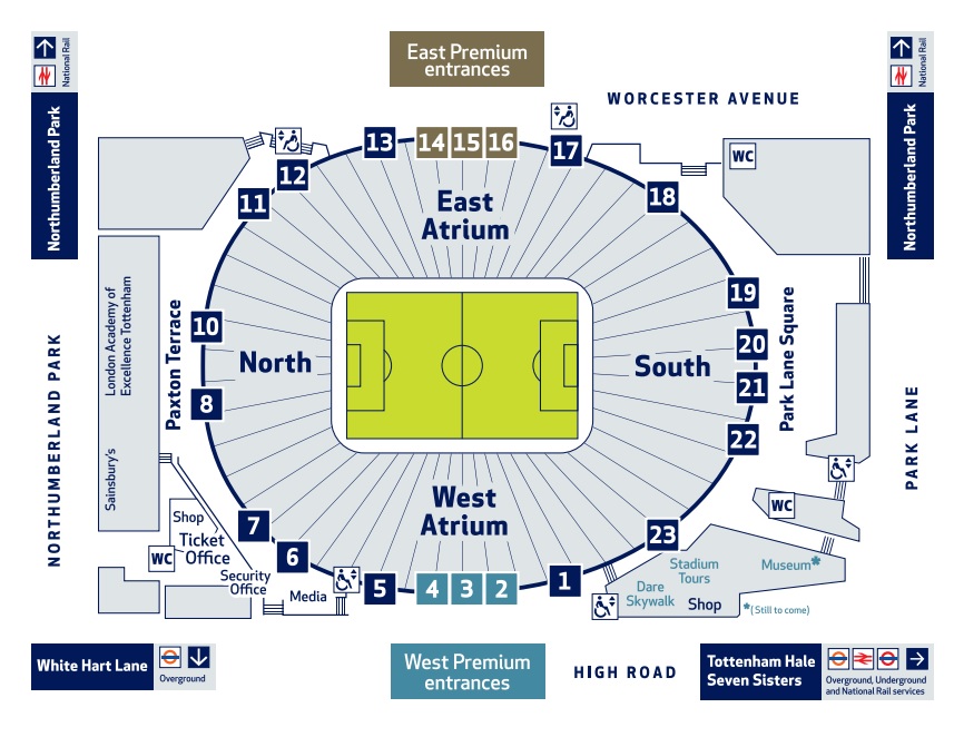 Tottenham Hotspur stadium overview
